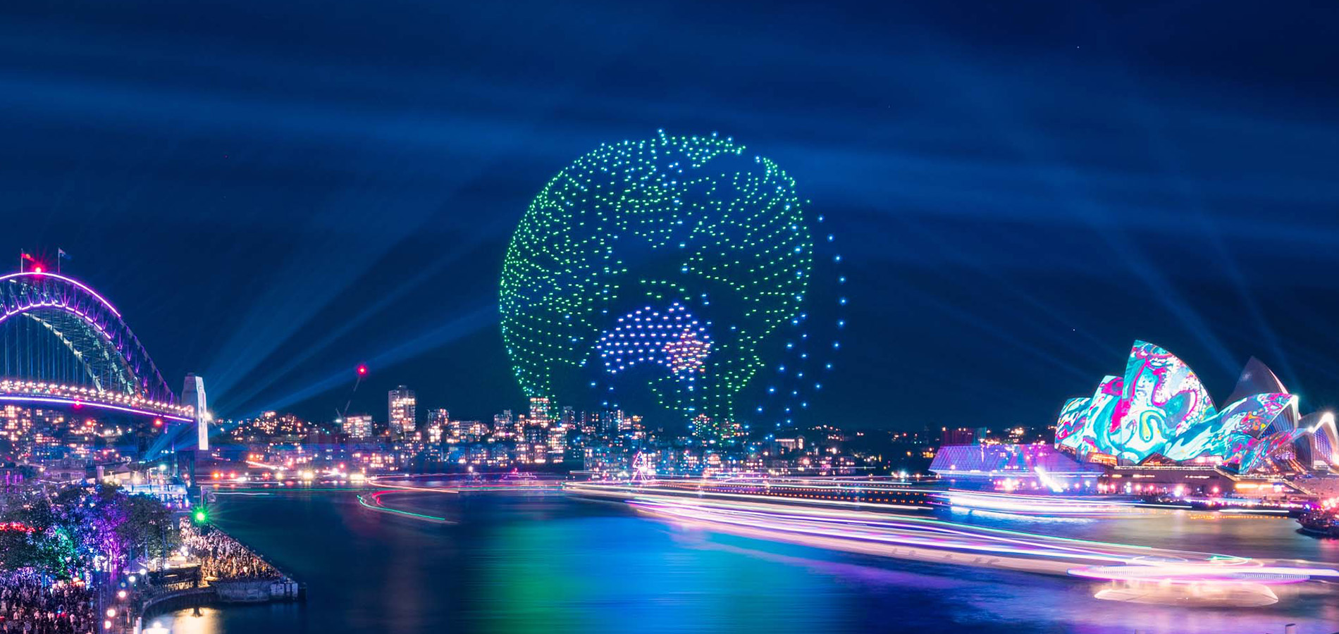 Love Is In The Air Drone Show Vivid Sydney 2024